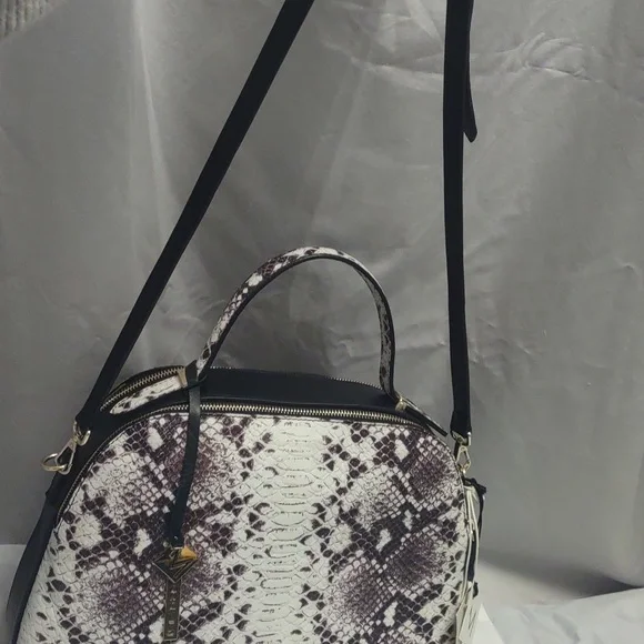 Giorgia Milani Designer Italian Snakeskin Print 100% Genuine Leather Handbag NWT - Picture 6 of 16